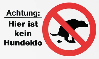 Produktbild von Conmetall Hinweisschild Achtung: Hier ist kein Hundeklo 25 x 15 cm