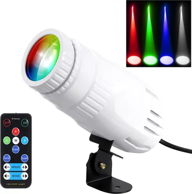 Produktbild von Disco reflektory disco ball reflektor, vedl spot disco ball světlo, bílý reflektor vedl pinspot RGB reflektor efekt pro DJ disco taneční sály strana