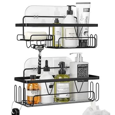 Produktbild von Duschablage ,2er Set Duschablage, ohne Bohren,Duschregal aus Edelstahl,Duschkorb zum hängen, Dusche Ablage
