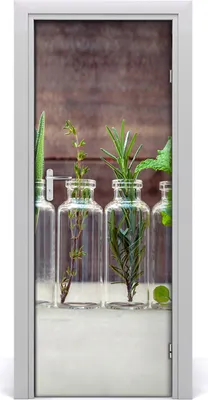 Produktbild von Tulup Türaufkleber 75x205 cm Dekorative Aufkleber Selbstklebend Wasserdichte Tapete Abnehmbar Schlafzimmer Wohnzimmer Wohnkultur - Kraut
