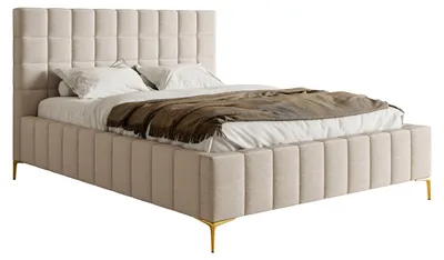 Produktbild von Selsey Szejlo - Polsterbett mit Lattenrost und Bettkasten, Chenille-Bezug in Graubeige, 180 cm