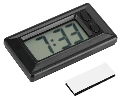 Digitale Uhr, ultradünn, klein, für Auto, Büro, Küche, mit Kalender
