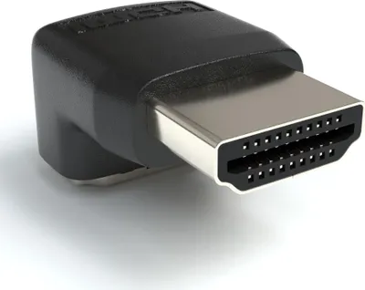 Produktbild von HDMI Winkel Adapter | 90° Rechter Winkel | HDMI A Buchse zu HDMI A Stecker