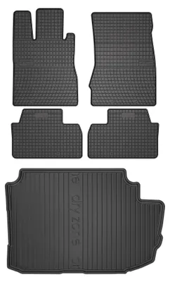 Productafbeelding van Rubberen automatten + kofferbakmat voor Mercedes S W220 1998-2005 (sedan) – 5-delig, zwart, op maat – Wielganizator SolidPRO