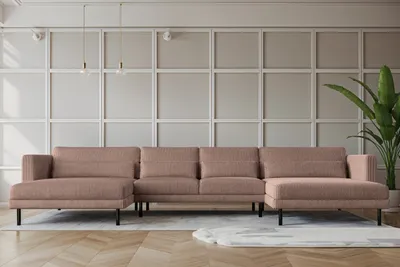 Produktbild von Kaiser Möbel Ecksofa DANI in U-Form,Stilvolles, stoff Poso Rosa