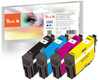 Produktbild von Peach PI200-834, Schwarz, Cyan, Magenta, Gelb, 6,2 ml, 15,6 ml, 4 Stück(e), Multipack