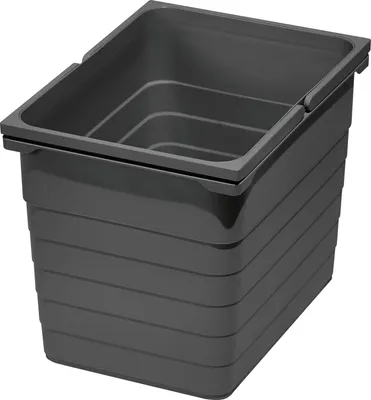 Obrázok produktu pre Ninka odpadkový kôš 17l odpadkový kôš s praktickou rukoväťou, tmavosivý plast