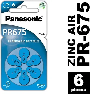 Obrázek produktu pro Baterie V675/PR44 (PR675), 6 ks. Blistrové balení