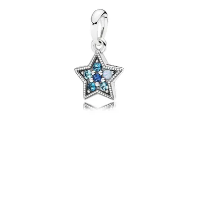 Obrázok produktu pre Pandora, prívesok pre dámy, kolekcia Bright Star, striebro, modrá, model 396376NSBMX