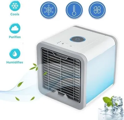 Produktbild von Tragbare USB-Klimaanlage, Ventilator und Luftkühler – Fest – Grau – 8 W – 50 CFM – 375 ml