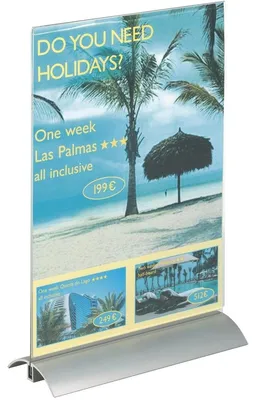 Produktbild von DURABLE Tischaufsteller PRESENTER A4 hoch, 858919 transparent