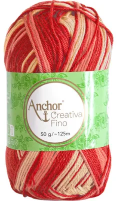 Productafbeelding van Anchor Creativa Fino, meerkleurig – Gekamd katoen (50g) (Kleur 00901)