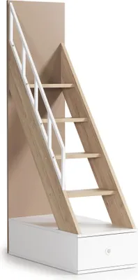 Produktbild von Treppe ALFA 47x179x96 cm für Hochbett mit Schublade und Geländer