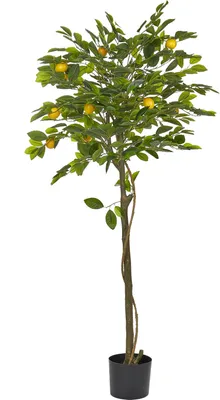 Produktbild von BELIANI Kunstpflanze Zitronenbaum Grün 156 cm im Blumentopf Künstlich Indoor Dekoration Wohnaccessoires