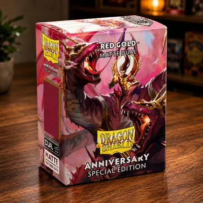 Zdjęcie produktu dla Dragon Shield: Granat i Złoto - Matowe, dwustronne rękawy, standardowy rozmiar, productTiles.product.images.aiGenerated