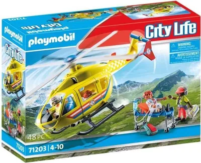 Produktbild von PLAYMOBIL City Action Rettungshubschrauber 71203, Figur, Les Secouristes, Zubehör inklusive