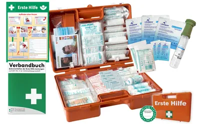 Produktbild von Erste-Hilfe-Koffer GASTRO "PRO+" nach aktueller DIN 13169 + Aushang "Erste Hilfe"