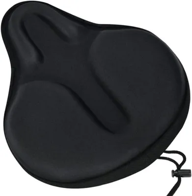 Productafbeelding van Fietszadel - Comfortabel zadel - Fietsen - Extra breed gel - 28x26 cm - Zwart