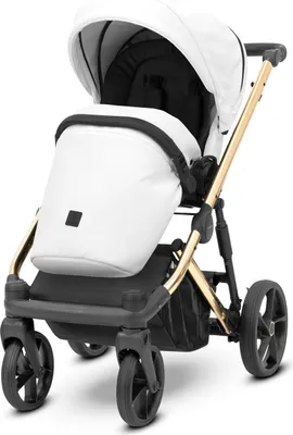 Image de Kunert Poussette Arizo Premium 12 White Eco Cadre doré siege auto