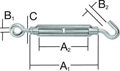 Produktbild von Vormann Spannschloss M5X70 Haken/Öse