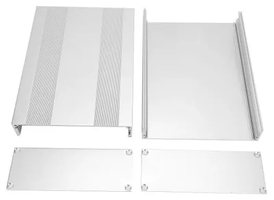 Alu-Gehäuse für Elektronikprojekte 54×145×200 mm silber