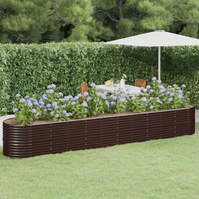 Produktbild von CLORIS Hochbeet Pulverbeschichteter Stahl 440x80x68 cm Braun, 25 kg