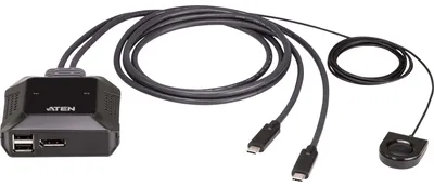 Obrázek produktu pro ATEN US3312 2portový KVM přepínač USB-C 4K DisplayPort s dálkovým ovládáním