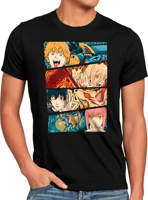 Produktbild von style3 Devil Hunters Herren T-Shirt denji man anime manga cosplay chainsaw devil