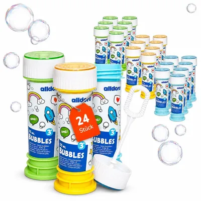 Produktbild von 24er Seifenblasen Set mit Murmel-Labyrinth - Doppelspaß für Kinder & Erwachsene bei Partys, Hochzeiten und Kindergeburtstagen