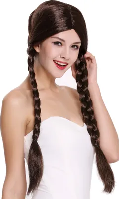 Produktbild von WIG ME UP Perücke 2 Geflochtene Zöpfe Braun 90958-ZA4