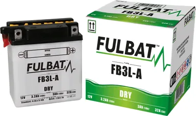 Image de FULBAT Batterie FUL DRY - FB3L-A / YB3L-A (sèche, service, acide inclus)