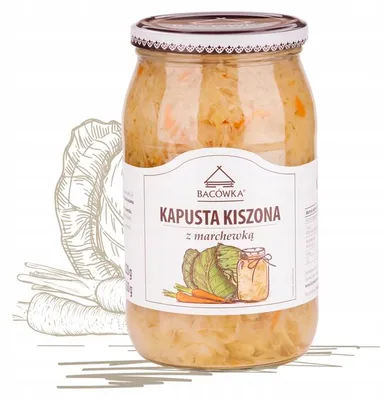 Zdjęcie produktu dla Kapusta kiszona z marchewką 820g Bacówka