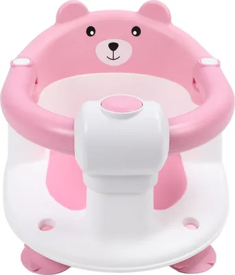 Immagine prodotto di Sedia da bagno per bambini, antiscivolo, seggiolino da bagno per bambini, sgabello da doccia per neonati, per il bagno, rosa