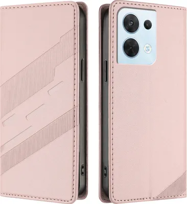 Obrázek produktu pro Pouzdro pro Oppo Reno8 5G,Polyuretankožené peněženkové pouzdro s přihrádkou na karty a funkcí stojánku Pink