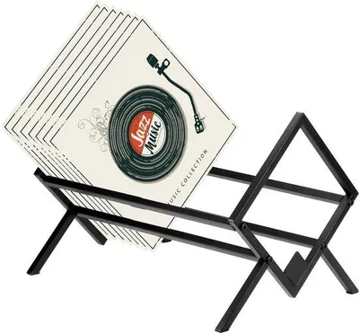 Produktbild von Famanu CD-Ständer Aufbewahrung für Platten, Bücher und Zeitschriften - Schwarz