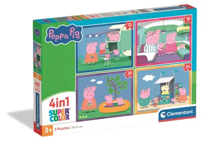 Image de CLE puzzle 4w1 SuperKolor Peppa Pig 21751