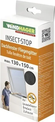 Produktbild von Fliegengitter Windhager PLUS für Dachfenster ohne Bohren anthrazit 130x150 cm