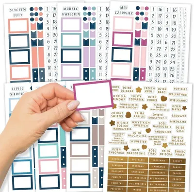 Obrázok produktu pre Nálepky do plánovačov a Bullet Journalu, 7 hárkov – Zanotuj Mnie