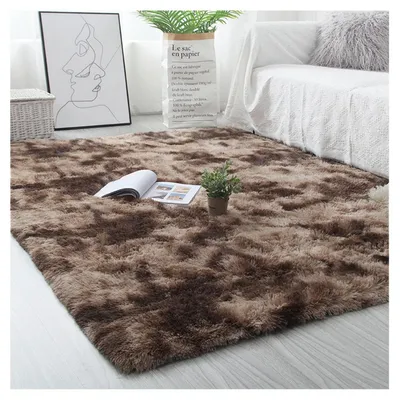 Immagine prodotto di Tappeto per soggiorno, pelo lungo, design moderno, 160x230 cm, colore caffè