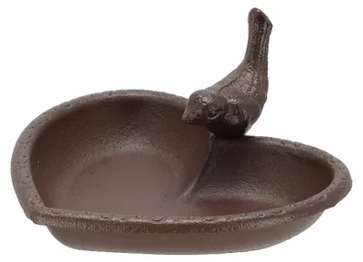 Produktbild von Vogelfutterspender - Herzform - Gusseisen - Vogeltranke - 17 cm