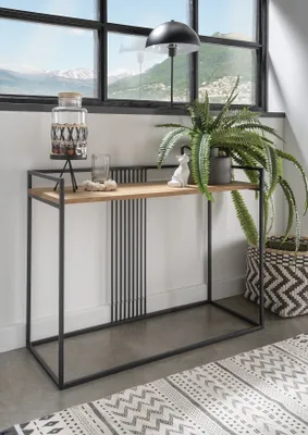 Produktbild von Konsole >7335< in Wildeiche, Massivholz - 100x75x40cm (BxHxT)