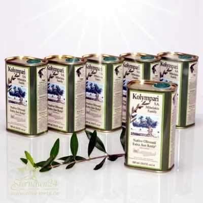 Produktbild von 12x KOLYMPARI SA 04053 Natives Olivenoel Extra 500ml Dose Familie Mihelakis AG (6 Liter) von Kreta
