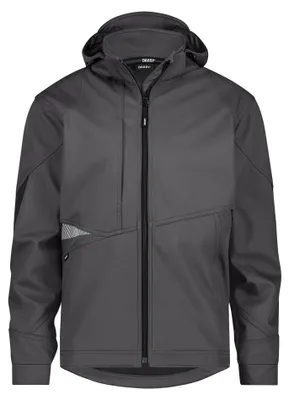 Productafbeelding van Softshell jas Gravity Next PESRE21, 280g, antracietgrijs/zwart, maat M, DASSY 300574