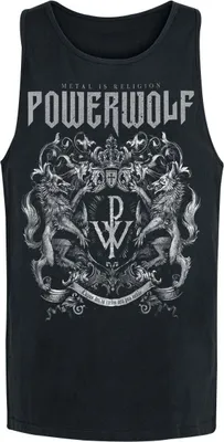 Produktbild von Powerwolf Tank-Top Herren Crest schwarz Band-Merch, Bands 100% Baumwolle L