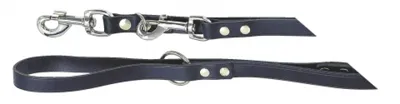 Produktbild von MEXICA Führleine schwarz 12 mm, 200 cm genietet