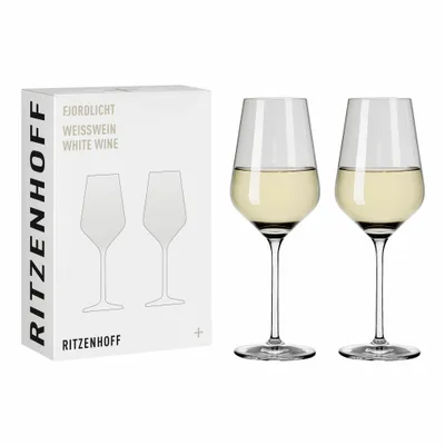 Immagine prodotto di Ritzenhoff Weingläser Fjordlicht Weißwein 2er-Set 002, Weißweinglas, Ritzenhoff inhouse, Kristallglas, 380 ml, 3641002