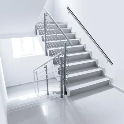 Productafbeelding van Eikuavons handrail, roestvrij staal, 120 cm, Ø42 mm, roestvrij staal 304, trapleuning voor wandmontage, geborsteld, geschikt voor trappen, balkons, terrassen, binnen- en buitenruimtes