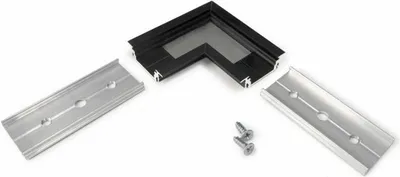 Produktbild von 90° Ecke für Einbauprofil flach Schwarz
