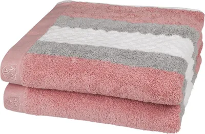 Produktbild von Ross Walk-Frottier Handtücher Harmony Streifenfond Handtuch 50x100 cm altrose