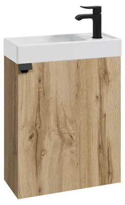 Produktbild von Badplaats Toilettenmöbel Keno 50 x 23 cm – Eiche – Waschtischunterschrank mit Waschbecken